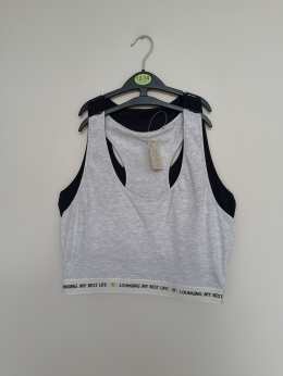 2-pack topów sportowych George • Szary + Granat • NOWE z metką • Rozmiar 12–14 (40–42)