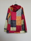 Bluza z kapturem w kolorowy patchwork – rozmiar M