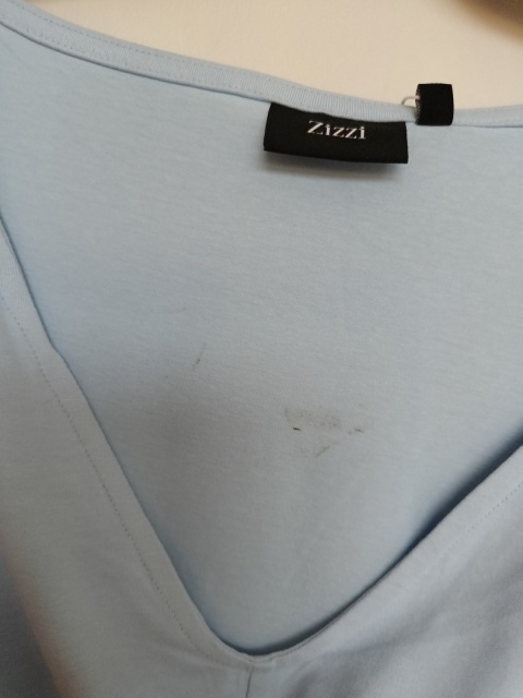 Bluzka Zizzi Niebieska z Wiązaniem – Rękaw 3/4, Rozmiar L, Bawełna z Elastanem