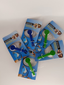 Czyścik do okularów z mikrofibry – kompaktowy, na klips, różne kolory