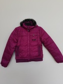 Kurtka zimowa damska Drywash fioletowa z kapturem, ocieplana M