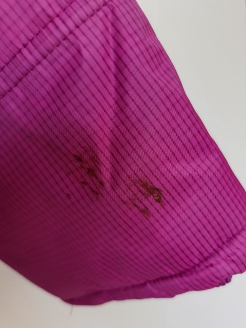 Kurtka zimowa damska Drywash fioletowa z kapturem, ocieplana M