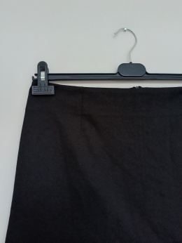 Nowa spódnica damska Top Secret czarna z falbaną eco skóra mini 40