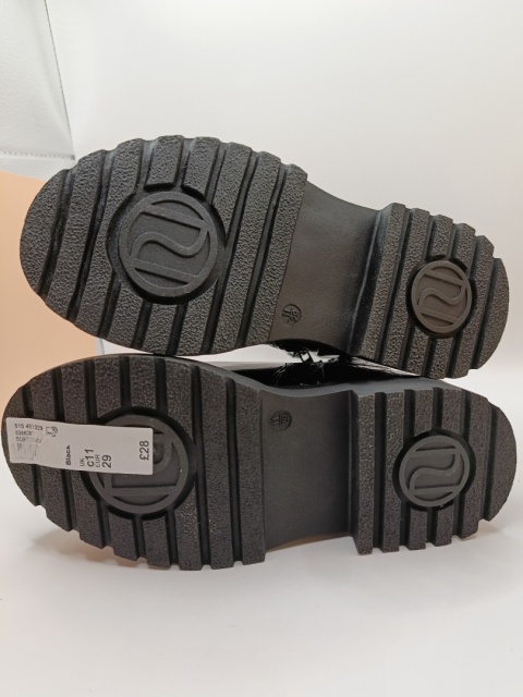 River Island – Lakierowane Botki Dziewczęce, Czarne, Rozmiar 29 (wkładka ok. 19 cm) – Nowe bez metki