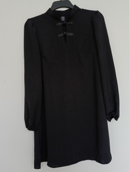 Sukienka damska SHEIN czarna zapinana pod szyją XL – elegancka