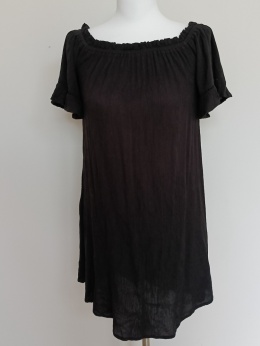 Sukienka damska czarna hiszpanka z falbanką S – wiskoza