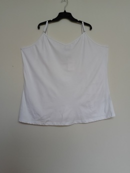 Top Zizzi Biały na Ramiączkach – 100% Bawełna, Plus Size XXL