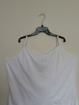 Top Zizzi Biały na Ramiączkach – 100% Bawełna, Plus Size XXL