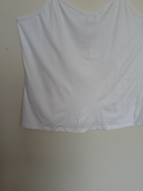 Top Zizzi Biały na Ramiączkach – 100% Bawełna, Plus Size XXL