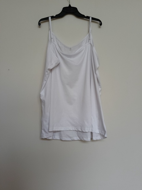 Top Zizzi Biały na Ramiączkach – 100% Bawełna, Plus Size XXL