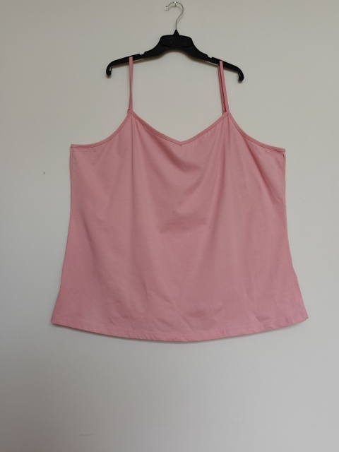 Top Zizzi Różowy na Ramiączkach – 100% Bawełna, Plus Size XXL,