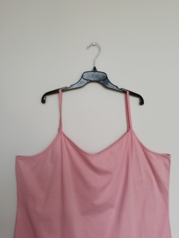 Top Zizzi Różowy na Ramiączkach – 100% Bawełna, Plus Size XXL,