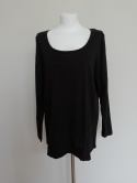 ZIZZI – Czarna bluzka z długim rękawem S • 100% bawełna • klasyczna i wygodna