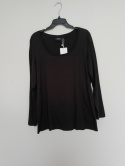 ZIZZI – Czarna bluzka z długim rękawem S • 100% bawełna • klasyczna i wygodna