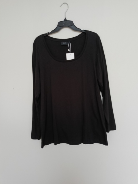 ZIZZI – Czarna bluzka z długim rękawem S • 100% bawełna • klasyczna i wygodna