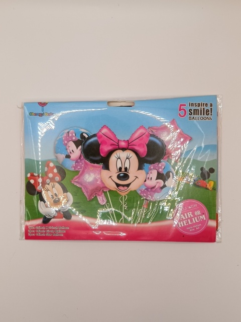 Zestaw Balonów Foliowych – 5 szt., Różowy Motyw, Model ZCS 1339-010