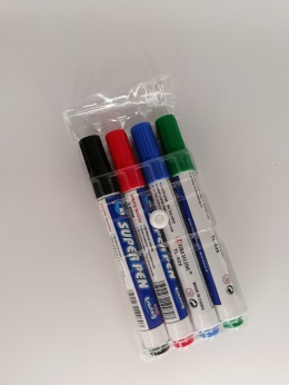 Zestaw markerów suchościeralnych do tablicy whiteboard – 4 kolory