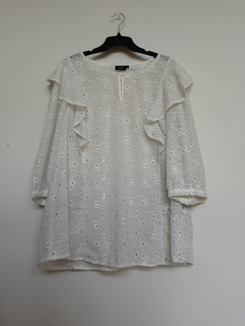 Zizzi biała bluzka ażurowa M – delikatna, kobieca