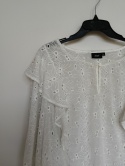 Zizzi biała bluzka ażurowa M – delikatna, kobieca
