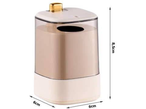 Automatyczny pojemnik na wykałaczki – dozownik higieniczny biało-złoty