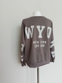 Bluza damska oversize NY taupe – kawa z mlekiem New York Made in Italy