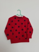 Bluza dziecięca czerwona w granatowe gwiazdy 2–3 lata