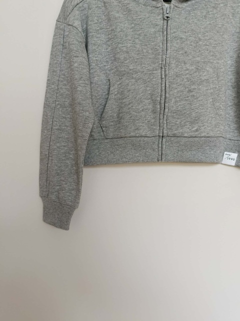 Bluza dziewczęca George 6–7 lat 116–122 cm szara krótka bluza z kapturem
