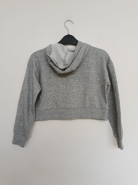 Bluza dziewczęca George 6–7 lat 116–122 cm szara krótka bluza z kapturem