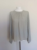 Bluzka damska C&A 100% wiskoza wzór geometryczny rękaw długi luźna r.40