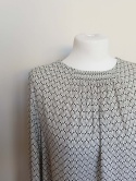Bluzka damska C&A 100% wiskoza wzór geometryczny rękaw długi luźna r.40
