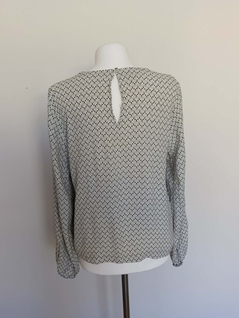 Bluzka damska C&A 100% wiskoza wzór geometryczny rękaw długi luźna r.40