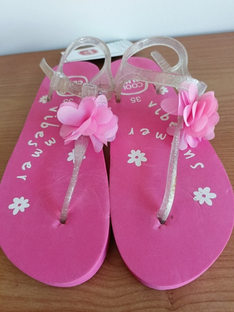 Dziewczęce różowe sandały Cool Club – r. 35