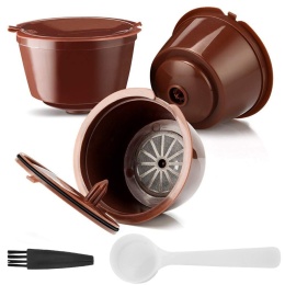 Kapsułki wielorazowe do ekspresu Dolce Gusto + miarka i szczoteczka – 3 szt.