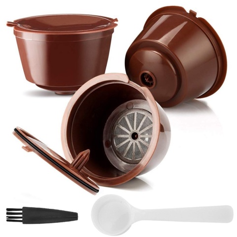 Kapsułki wielorazowe do ekspresu Dolce Gusto + miarka i szczoteczka – 3 szt.