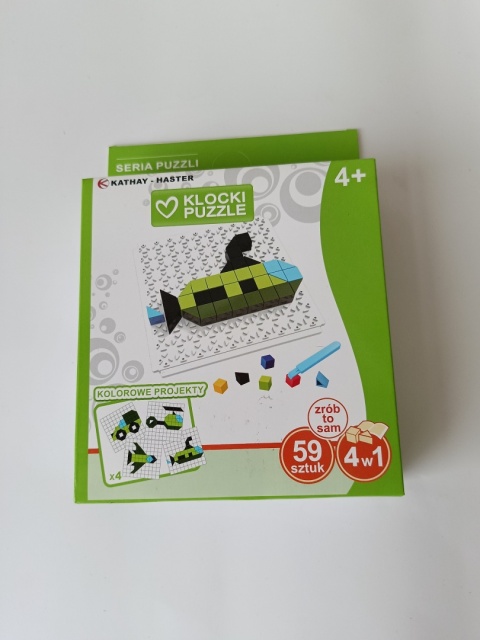 Klocki puzzle militarne – zestaw 59 elementów