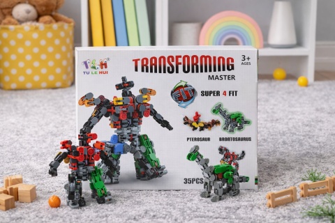 Klocki konstrukcyjne Transforming Master – Brontosaurus 35 elementów | 3+