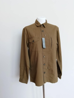 Koszula Unisex George Khaki – 100% Bawełna, Długi Rękaw, Kieszenie, Rozmiar S