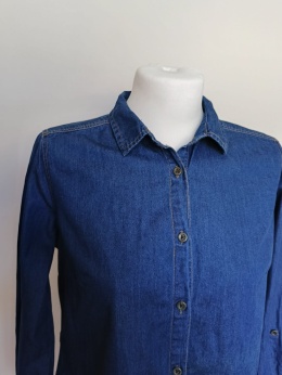 Koszula damska jeansowa Carry Camel 100% bawełna długa koszula denim S