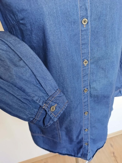 Koszula damska jeansowa Carry Camel 100% bawełna długa koszula denim S