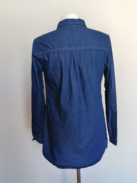 Koszula damska jeansowa Carry Camel 100% bawełna długa koszula denim S