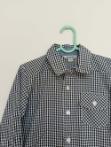 Koszula dziecięca w kratkę czarno-biała BIENZOE – bawełniana – nowa z metką – 4–5 lat