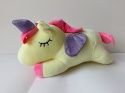 Pluszowy jednorożec maskotka żółto-różowy ✨ skrzydełka brokatowe