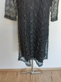 Czarna sukienka damska koronkowa Miss Classic elegancka rękaw 3/4 rozmiar 50 nowa z metką