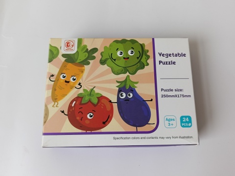 Puzzle dla dzieci Warzywa 3+ | Vegetable Puzzle | 24 elementy