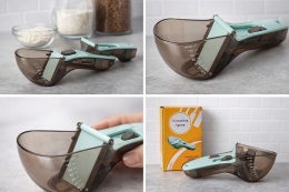 Regulowana łyżka miarowa – zestaw 2 szt., miarka kuchenna ml/g