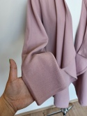 Różowy kardigan damski narzutka z kieszenią długi rękaw oversize