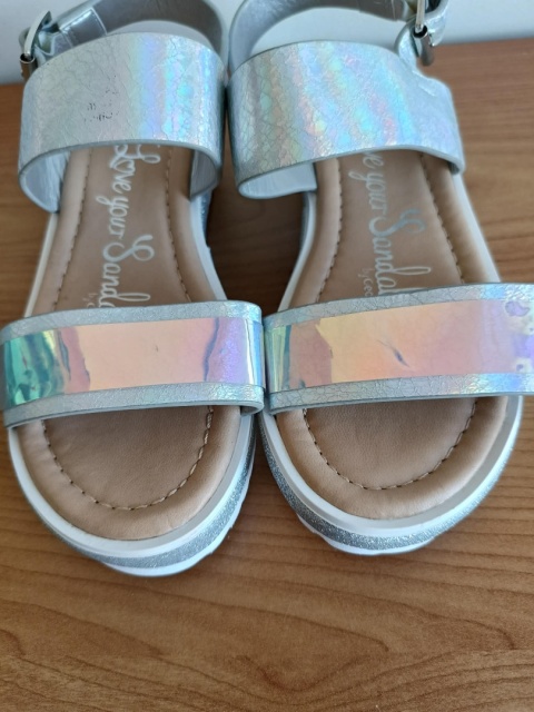 Sandały dziewczęce George holograficzne rozmiar 31