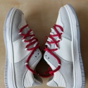 Sneakersy damskie biało-szare z czerwonymi sznurówkami r. 38 wkładka 24,5 cm nowe