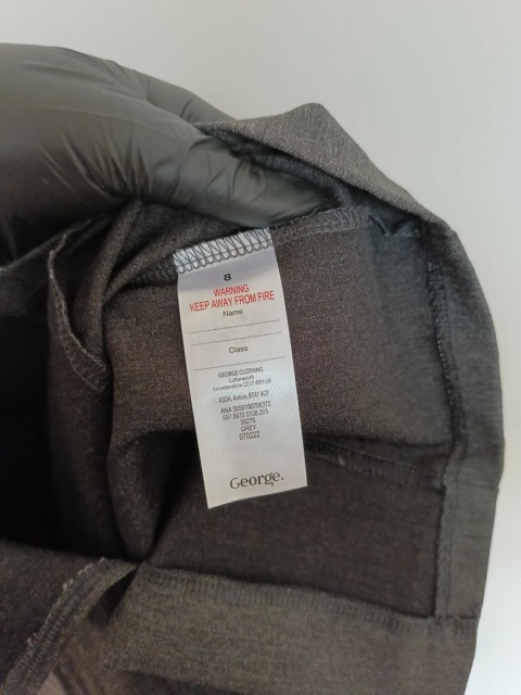 Spódnica dziewczęca George 8 lat grafitowa szkolna elegancka z metką