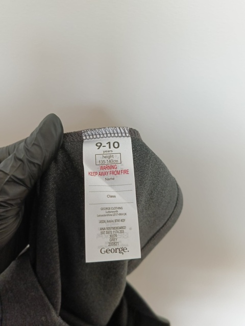 Spódnica dziewczęca George 9-10 lat 135-140 cm grafitowa elegancka